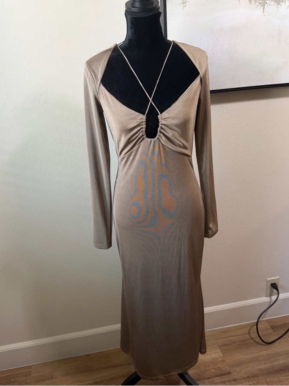 Jason Wu x MISHA Engracia Midi Dress - Khaki (NWT) $320 retail size M - Picture 10 of 16